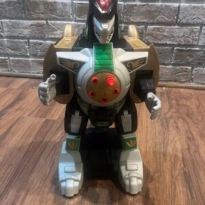 Imaginext Power Rangers Dragonzord Toy with Green and Gold Accents